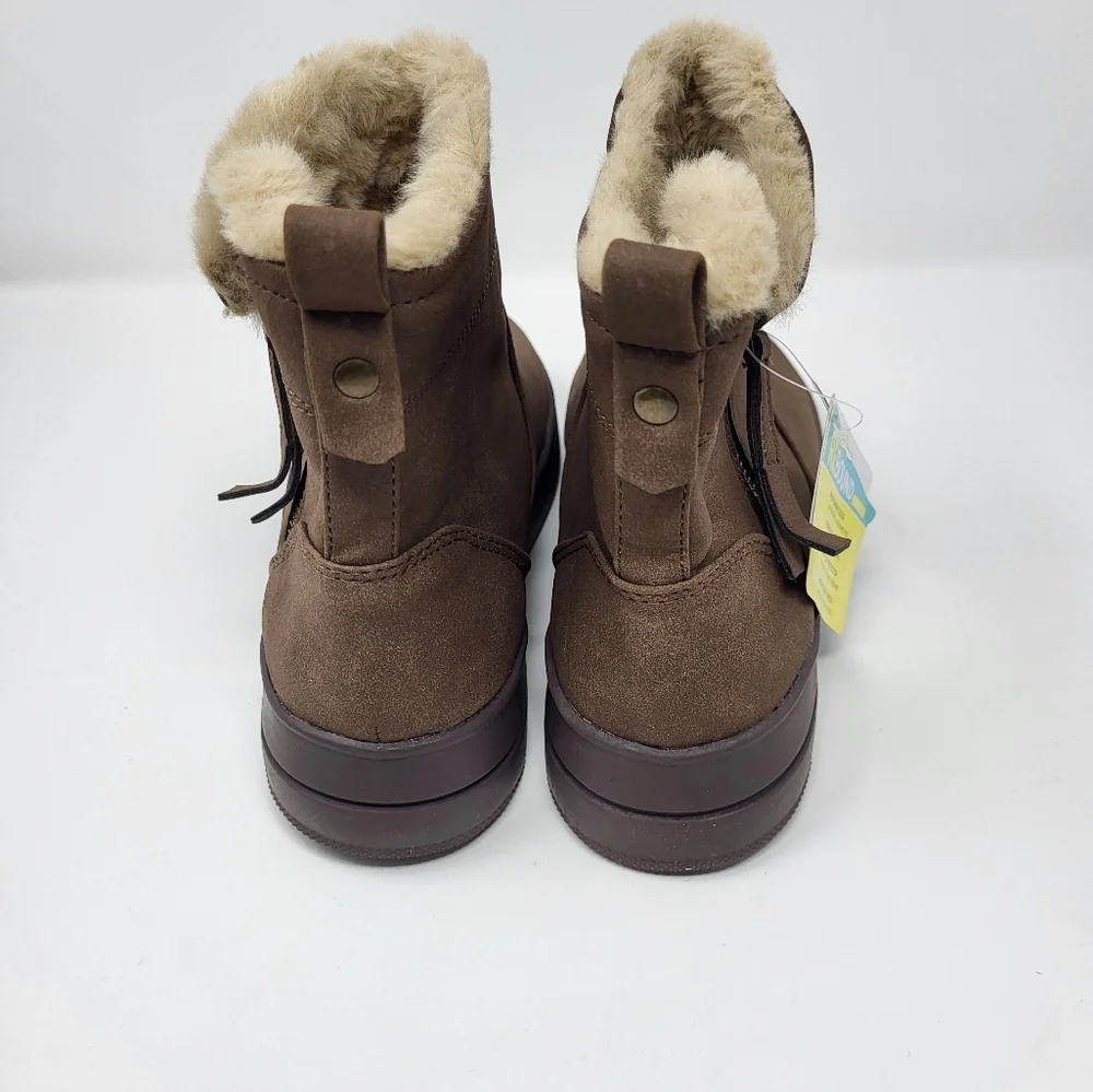 Baretraps Neana Mid-Shaft Line Zip Up Brown Boots New Size 8.5